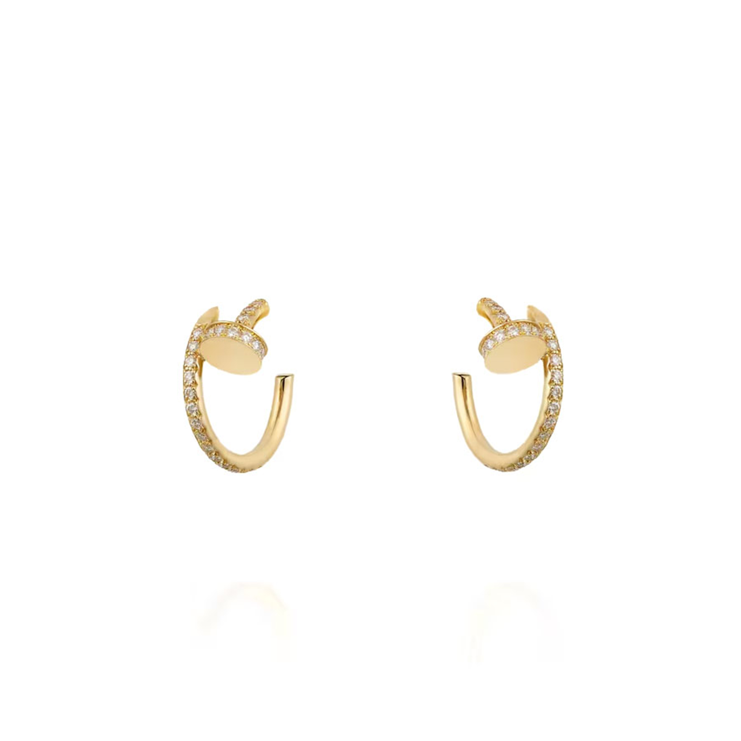 Ca*t1er juste un clou hoop earrings small model paved ref. b8301430